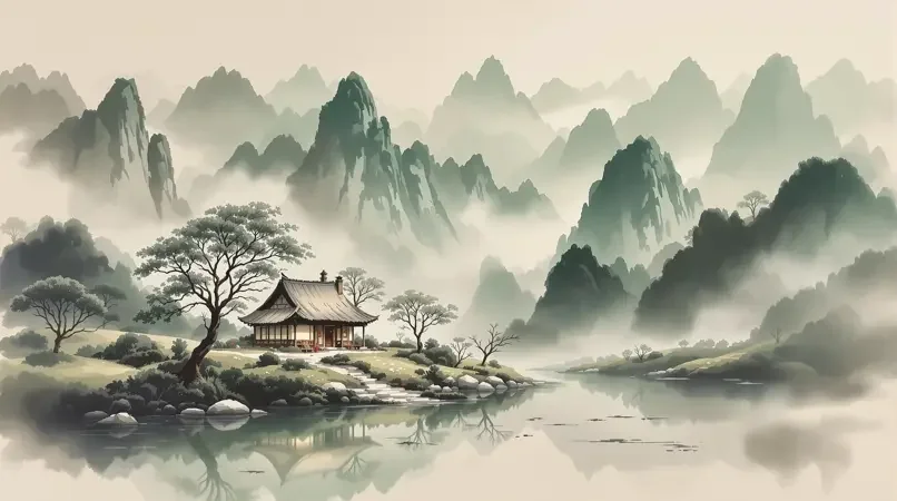 水墨丹青·山居图 - 八哥影院 水墨丹青·山居图